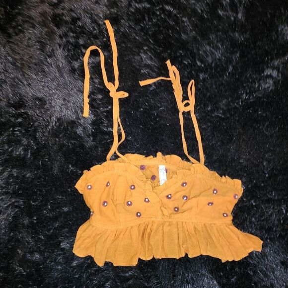 Free People Orange Embellished Camisole - Picture 7 of 8